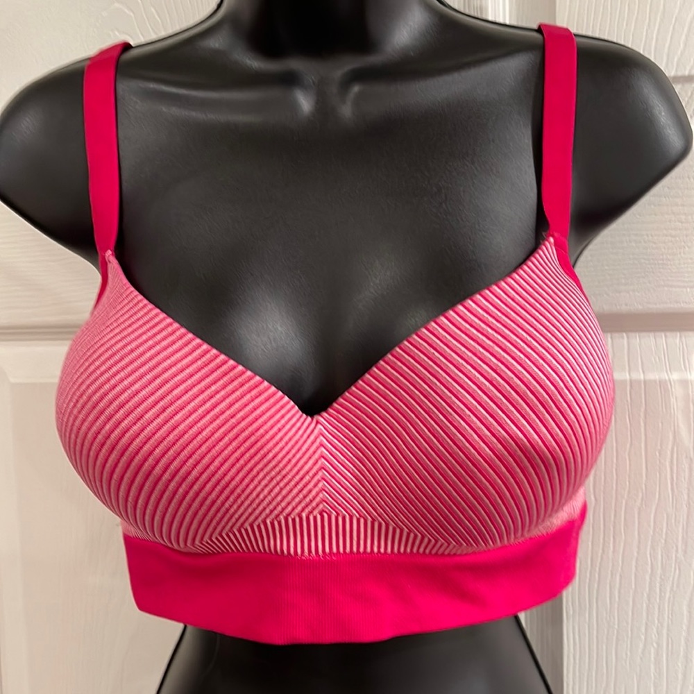 Pink and White Bra